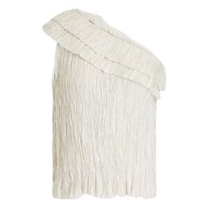 Ulla Johnson Women's Off White Ravenna Asymmetric One-Shoulder Top Size 14 NWOT